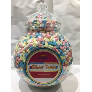 GIFT JARS  VICTORIAN LARGE  MARSHMALLOWS MICRO 1KG jar SWEETZONE 100% HALAL 